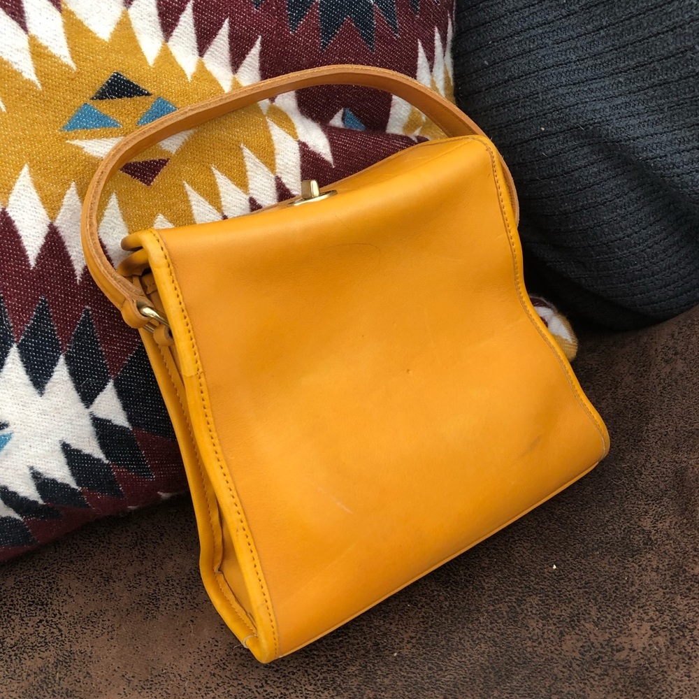 Mustard Yellow Vintage Coach Bag.